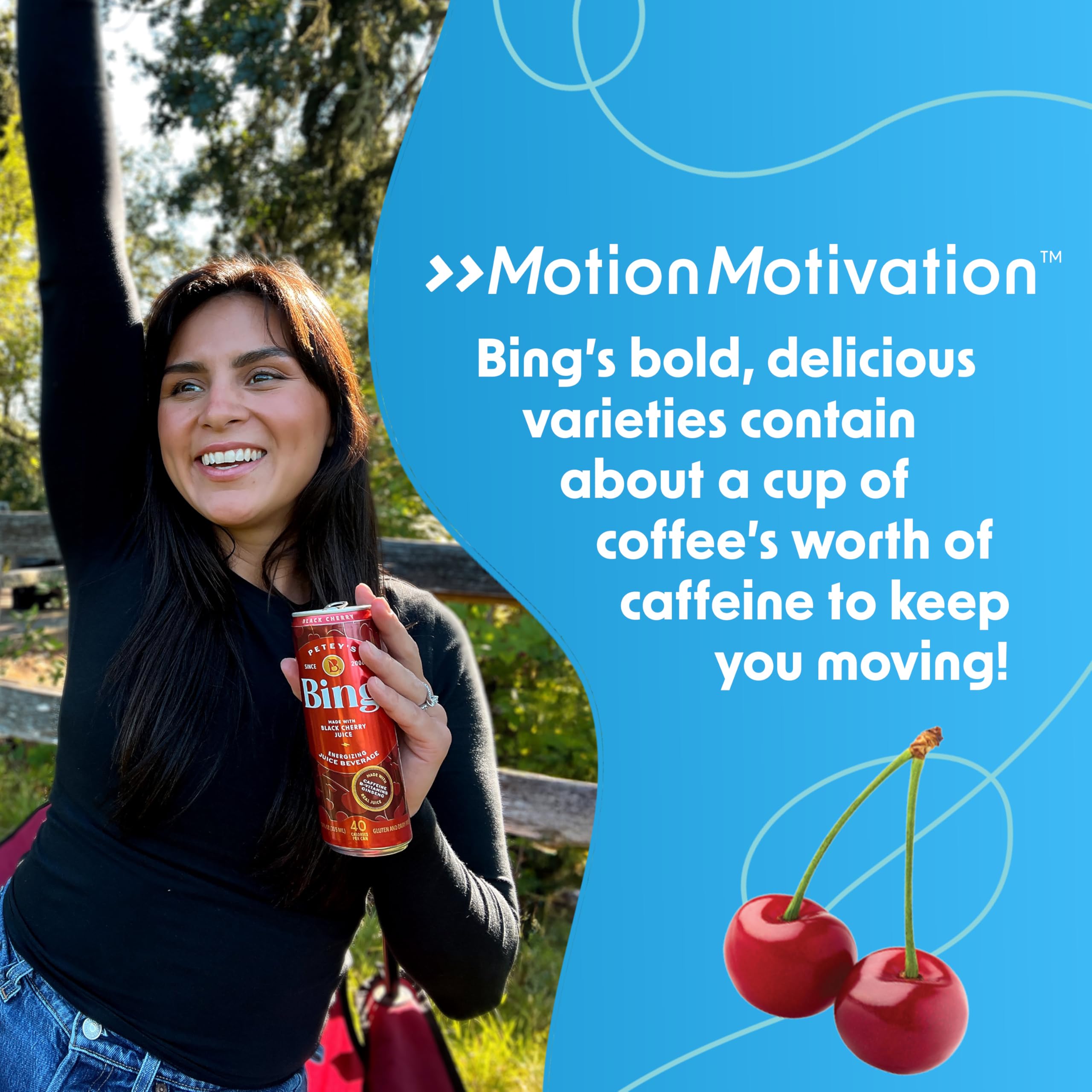 BING Energizing Cherry pour captures refreshing aroma and quick lift