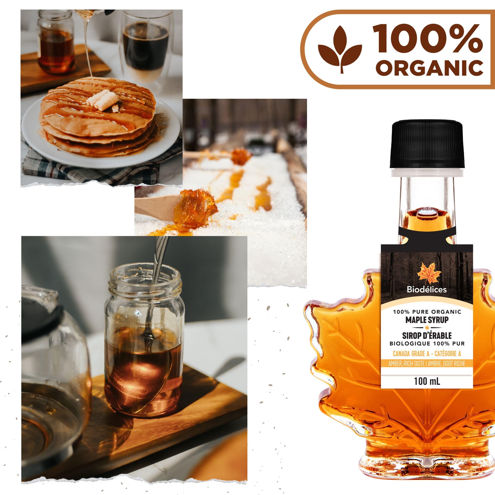 BIODELICES maple syrup on pancakes, elevating everyday breakfast moments