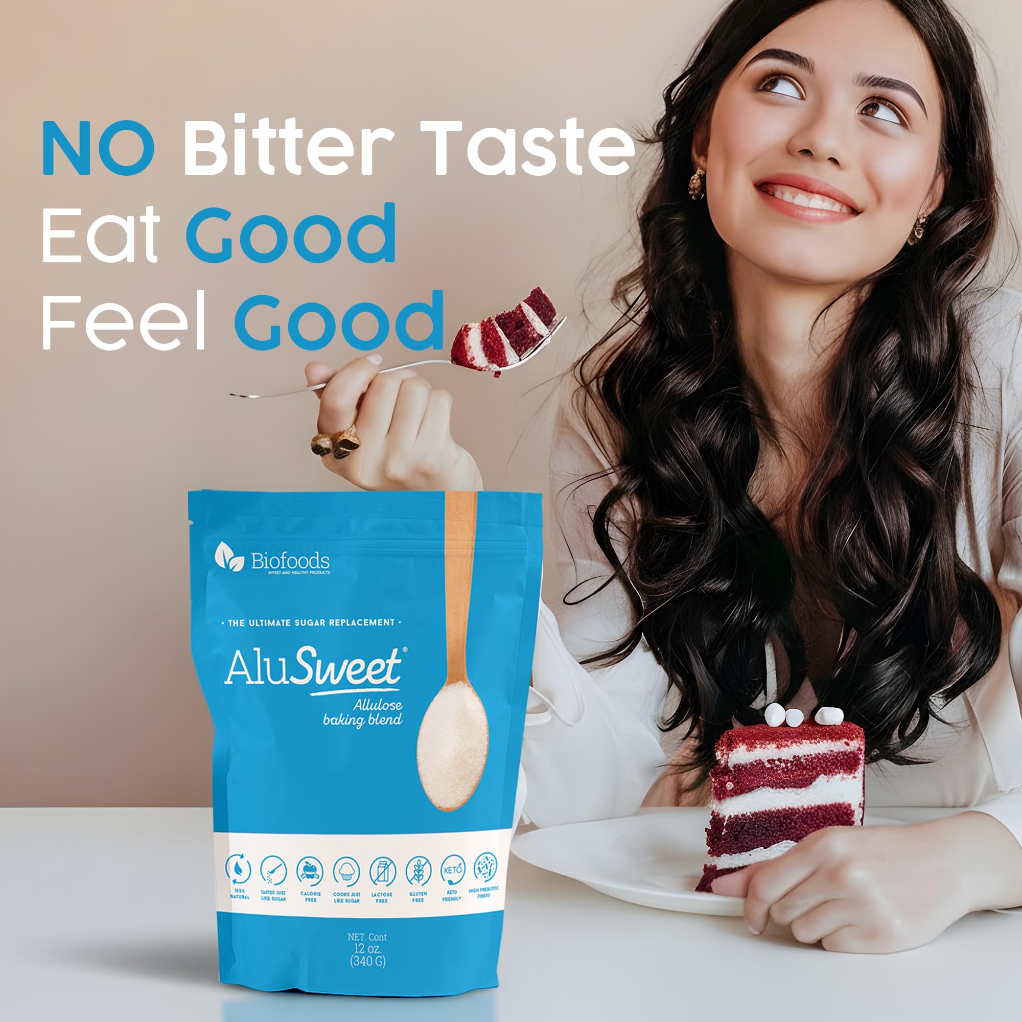 Biofoods AluSweet coffee cup conveys sugar-free sweetness for hot drinks.