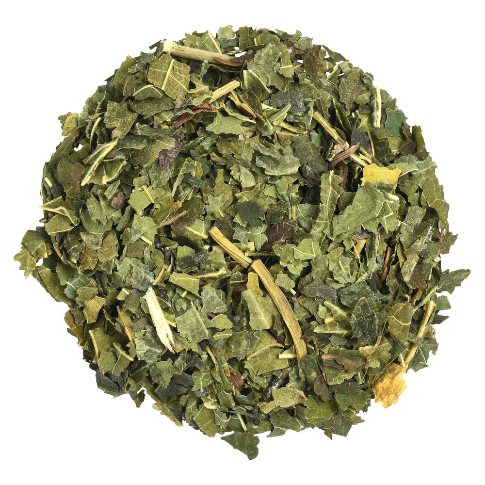Aromatic Biokoma tea steeped 8–10 minutes for a gentle cup