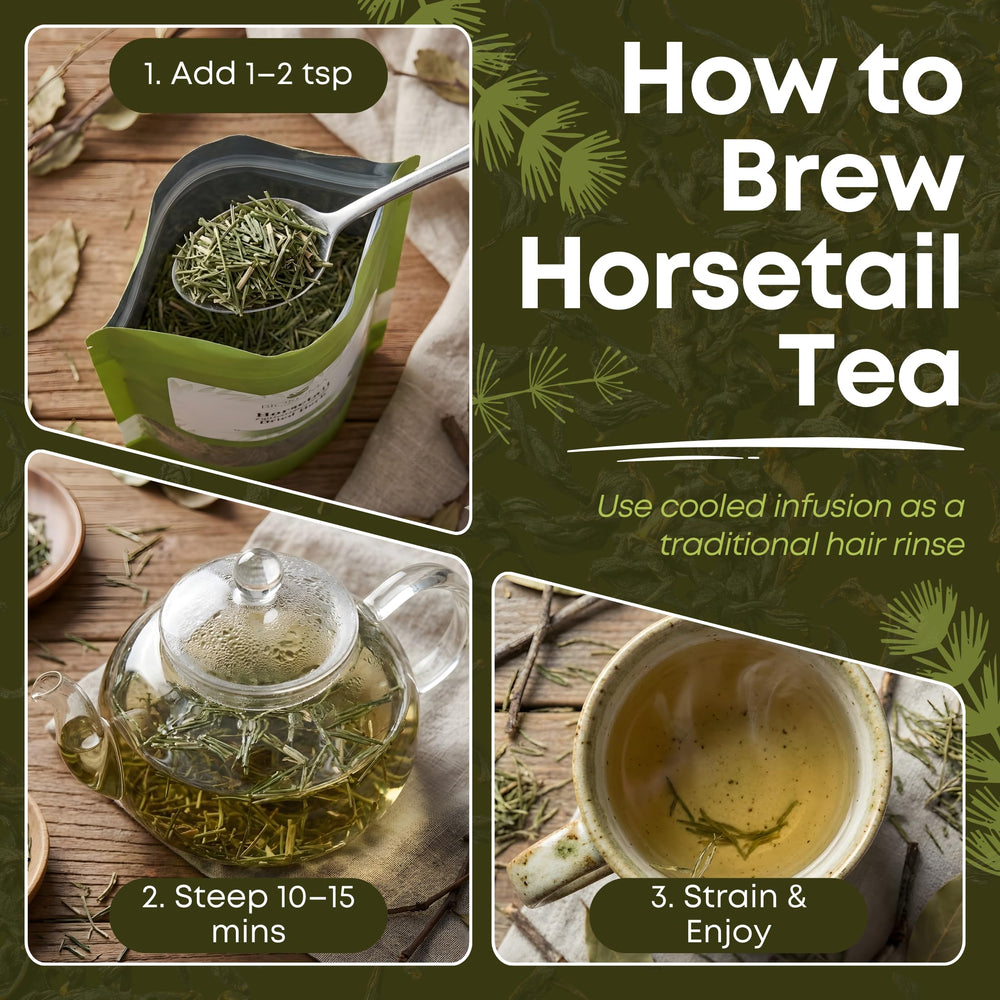 Biokoma Horsetail Tea steeping for a soothing caffeine-free infusion.