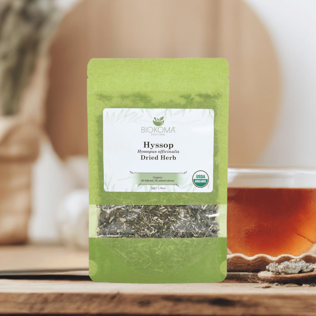 Biokoma Hyssop organic certification badge signals trusted sourcing
