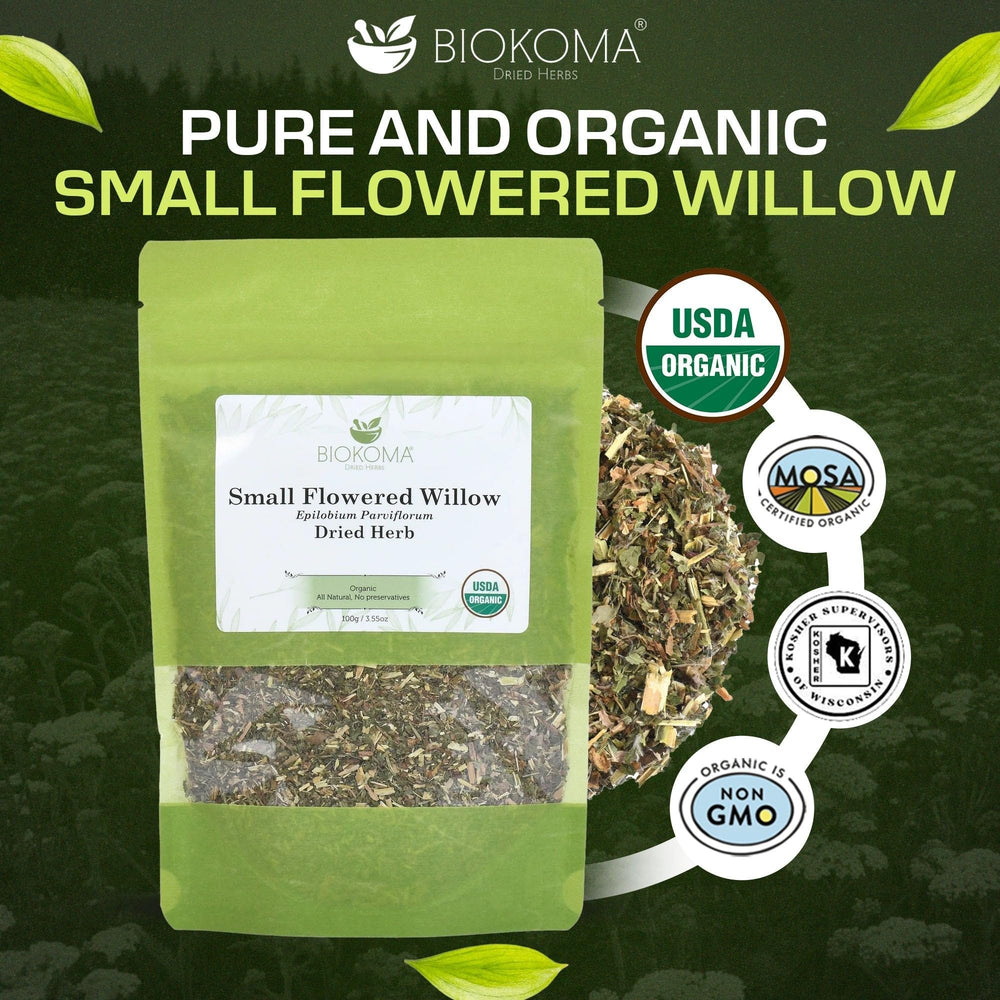 Resealable moisture-proof pouch keeps Biokoma herb fresh.