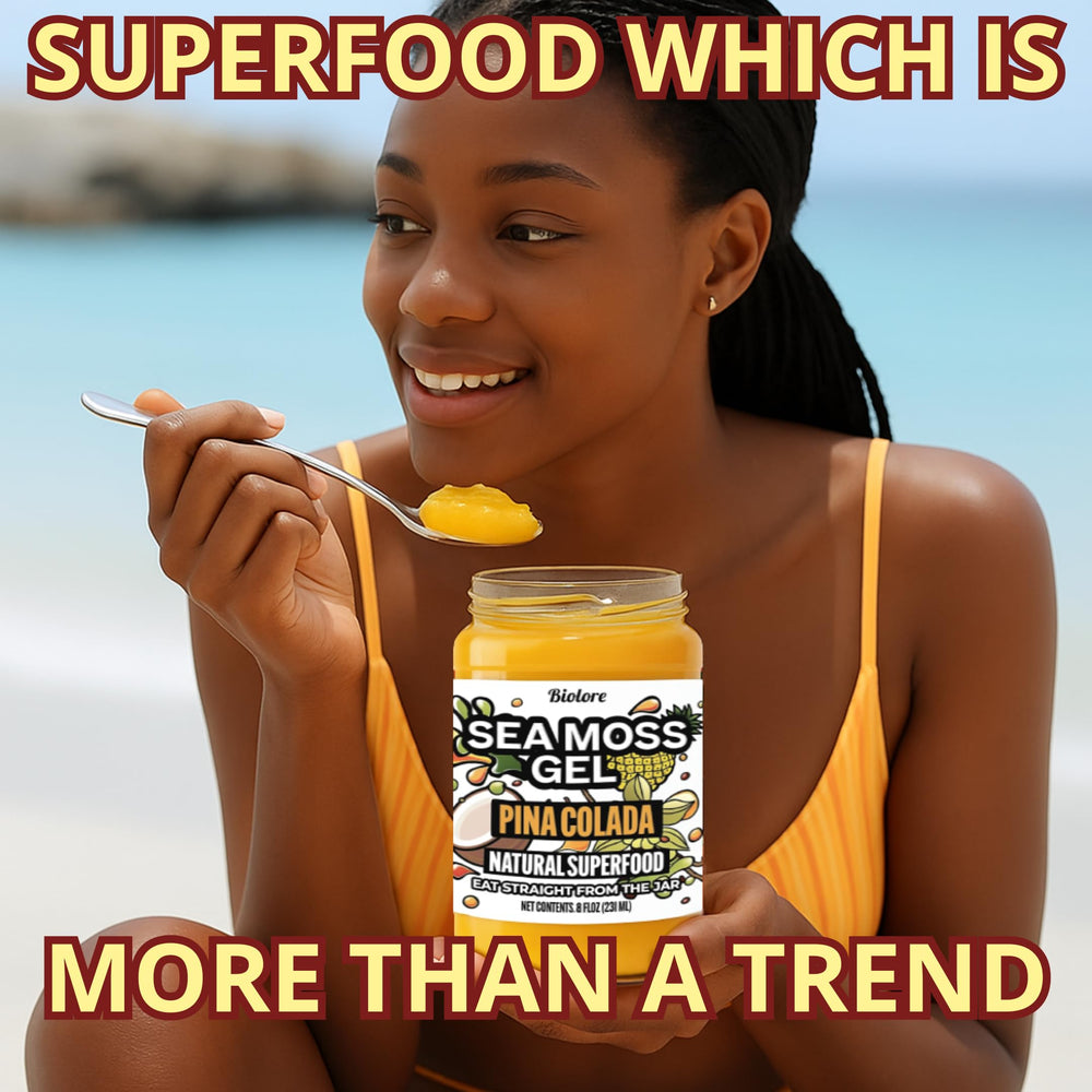 Biolore Sea Moss Gel Pina Colada spread-topping shows versatile jam-like inspiration