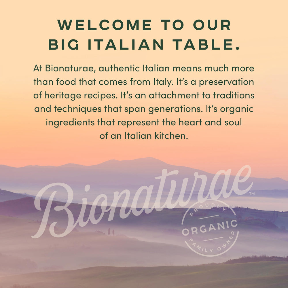 Bionaturae ingredients graphic highlighting organic fruit and non-GMO sourcing.
