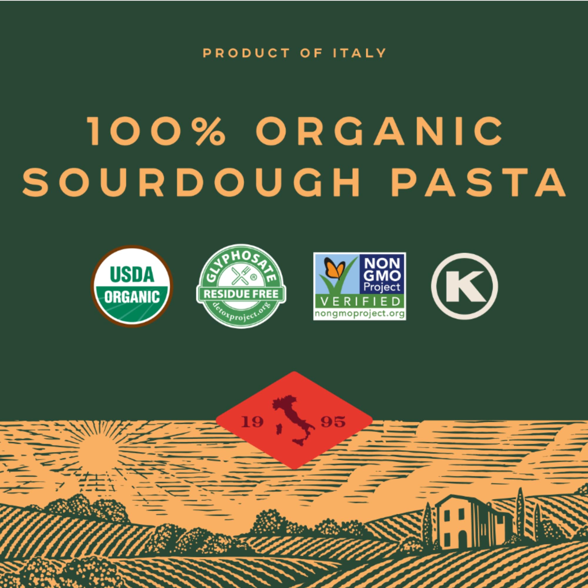 Bionaturae spaghetti bronze die texture for rustic bite.