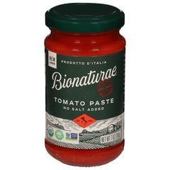 Bionaturae tomato paste jar front—compact 7 oz for easy pantry storage and quick sauces.