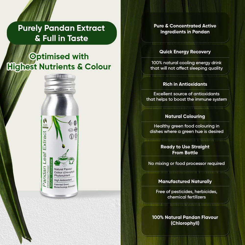 BIONUTRICIA EXTRACT Pandan beverage, aromatic addition to drinks.