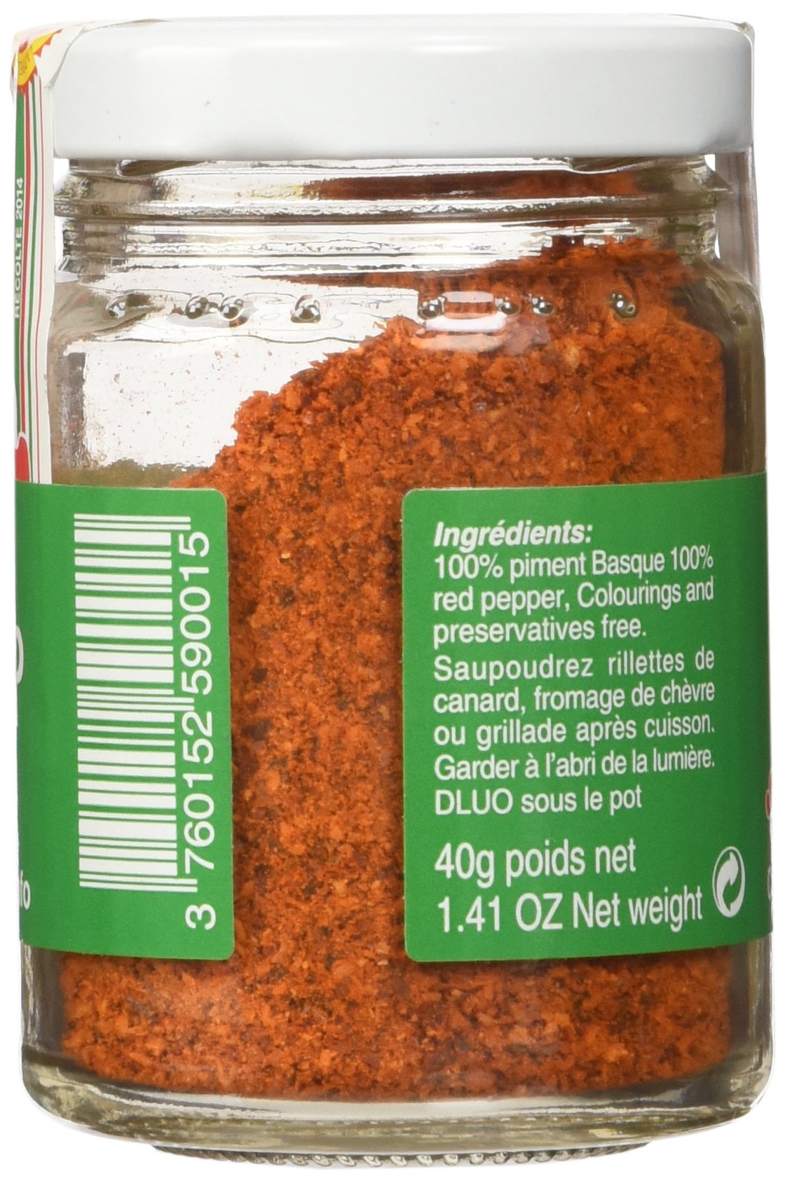 Biperduna Espelette powder packaging highlights premium French origin