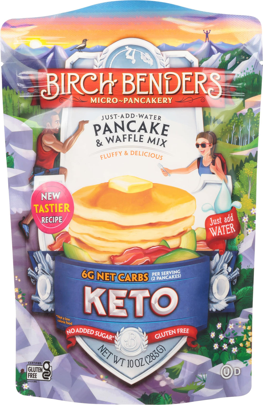 Birch Benders keto pancake mix pouch 10 oz for quick, low-carb breakfasts.