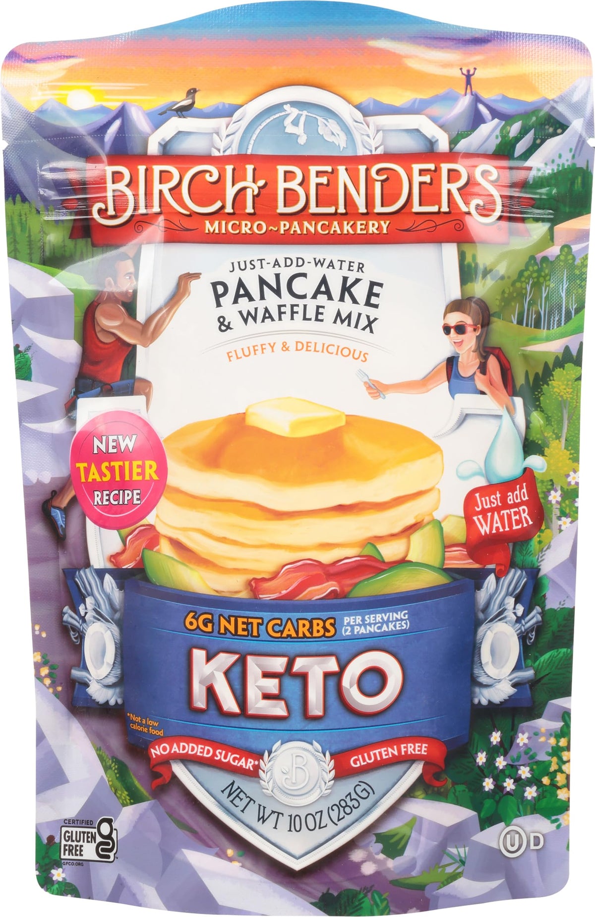Birch Benders keto pancake mix pouch 10 oz for quick, low-carb breakfasts.