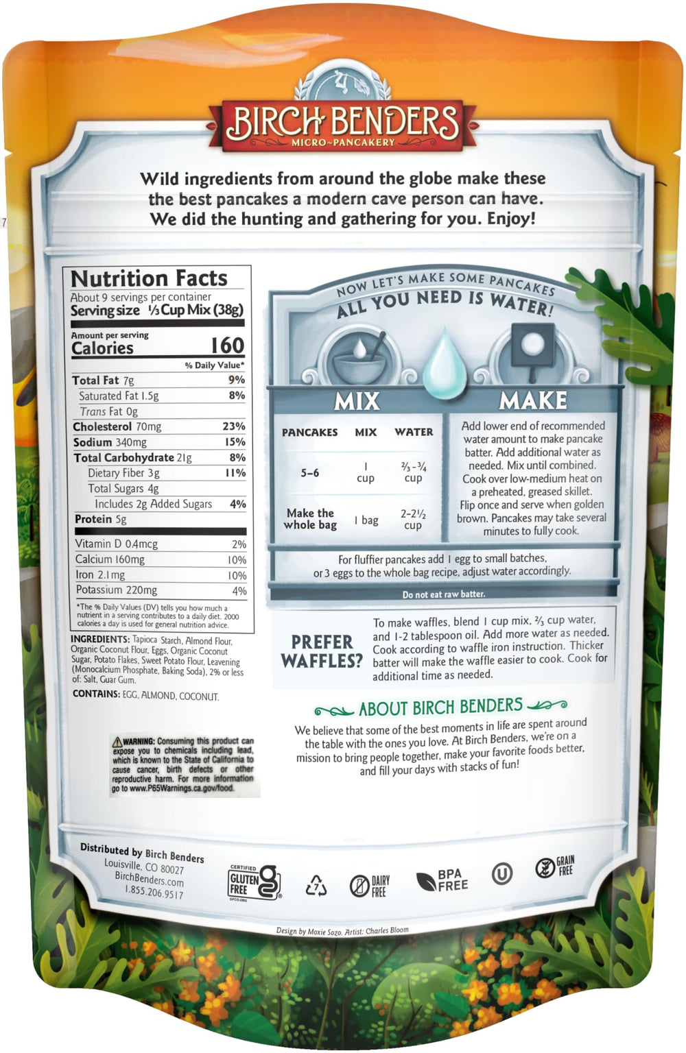 Birch Benders Paleo Pancake Mix with global ingredients for flavorful paleo breakfasts.