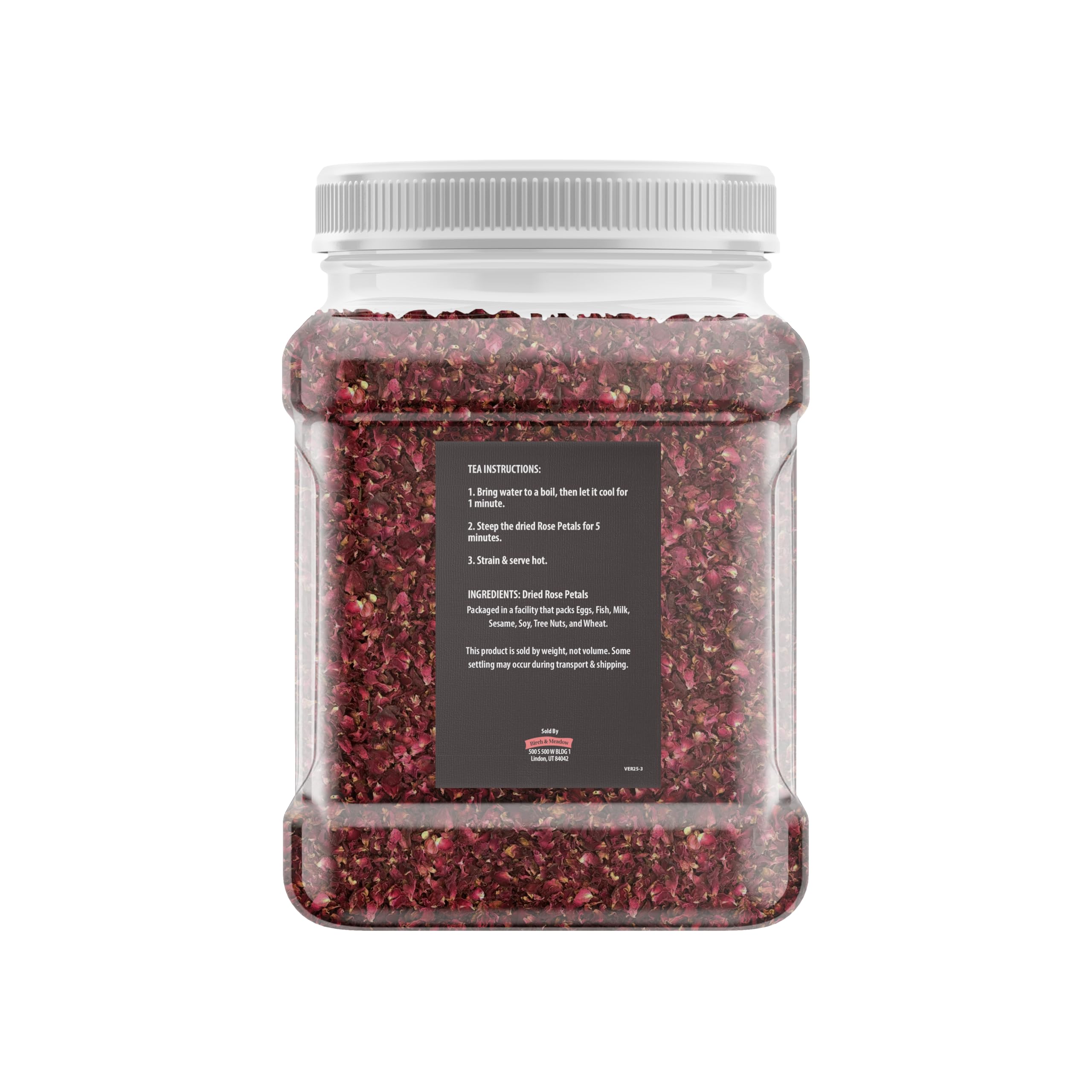Birch & Meadow rose petals for tea blends, adding aroma and color to infusions.