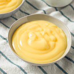 Bird's custard powder mixes quickly with milk for easy base.