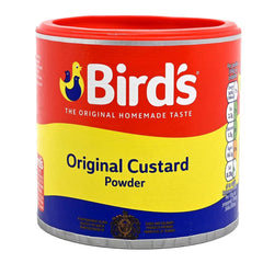 A 250g pack of Bird's Custard Powder inviting you to simple, comforting puddings.