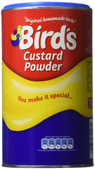 Bird's vanilla custard powder two-pack tins ready for quick desserts.