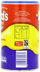 Bird's Custard Powder box opened showing measuring scoop and smooth powder