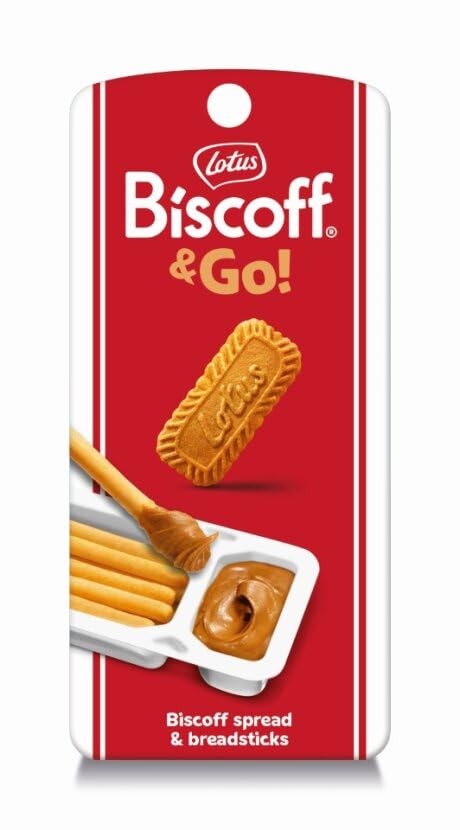 Vegan-friendly Biscoff Go snack in convenient packaging.