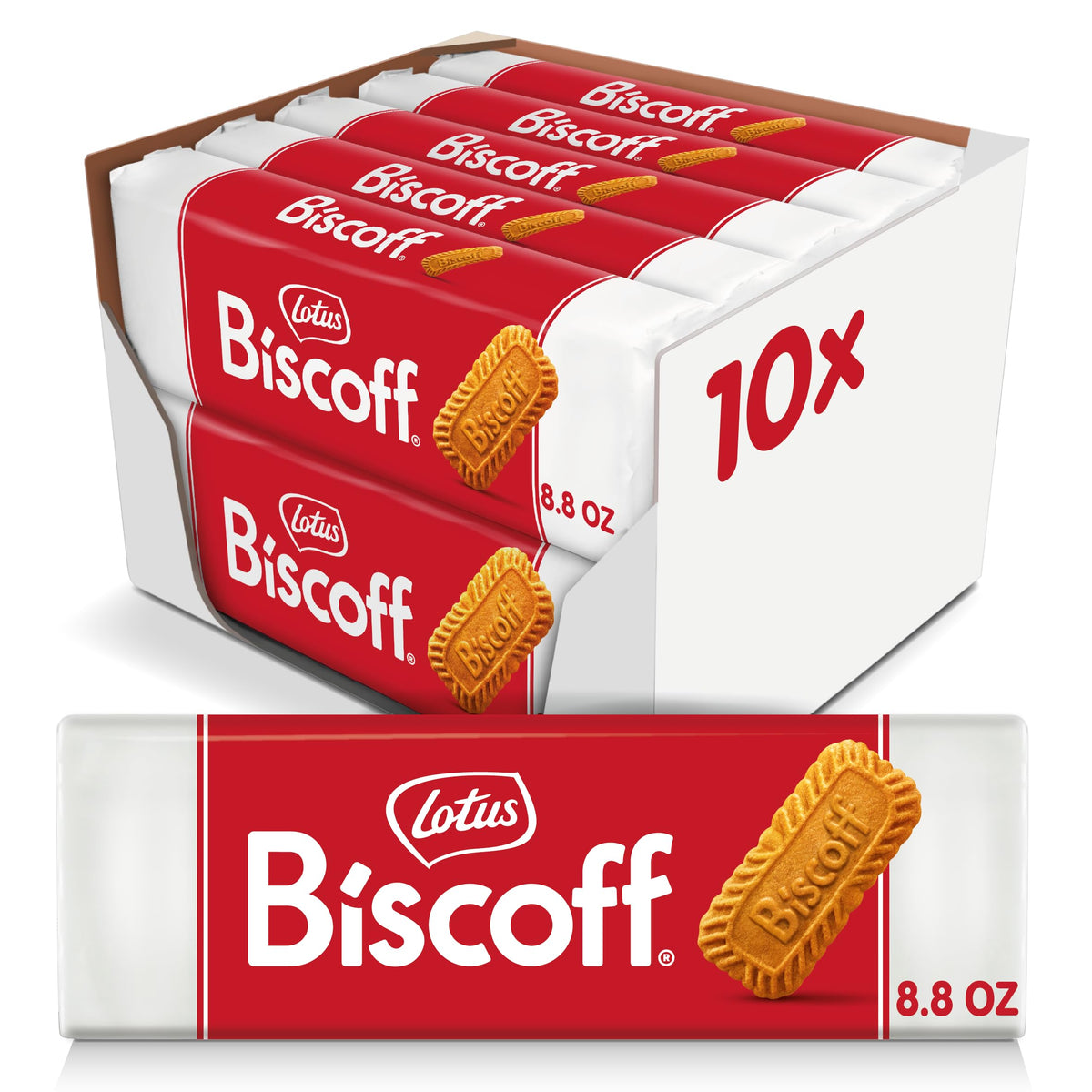 Biscoff Lotus caramelized cookies in packaging, ideal for sharing or gifting.