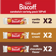 Lotus Biscoff cream-filled sandwich cookie close-up, perfect with coffee breaks.