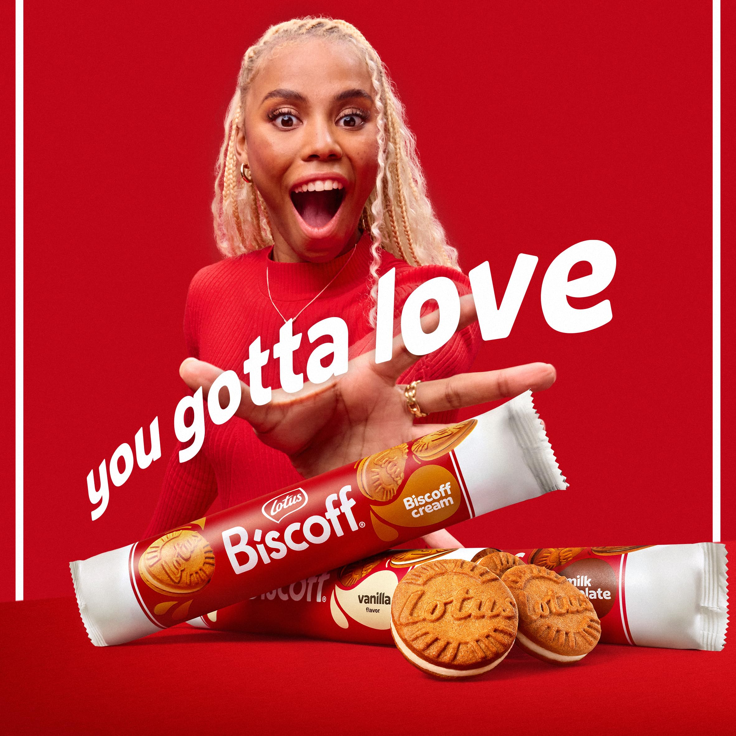 Biscoff sandwich cookie in a handy sharing pack for gatherings.