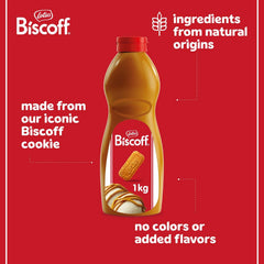 Biscoff Spread Topping ice cream drizzle to enhance flavor