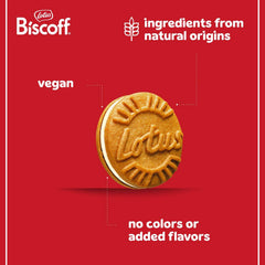 Biscoff vanilla cookies arranged on plate for a quick snack