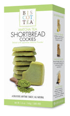 Biscottea matcha green tea shortbread slice on plate highlighting tea-infused flavor