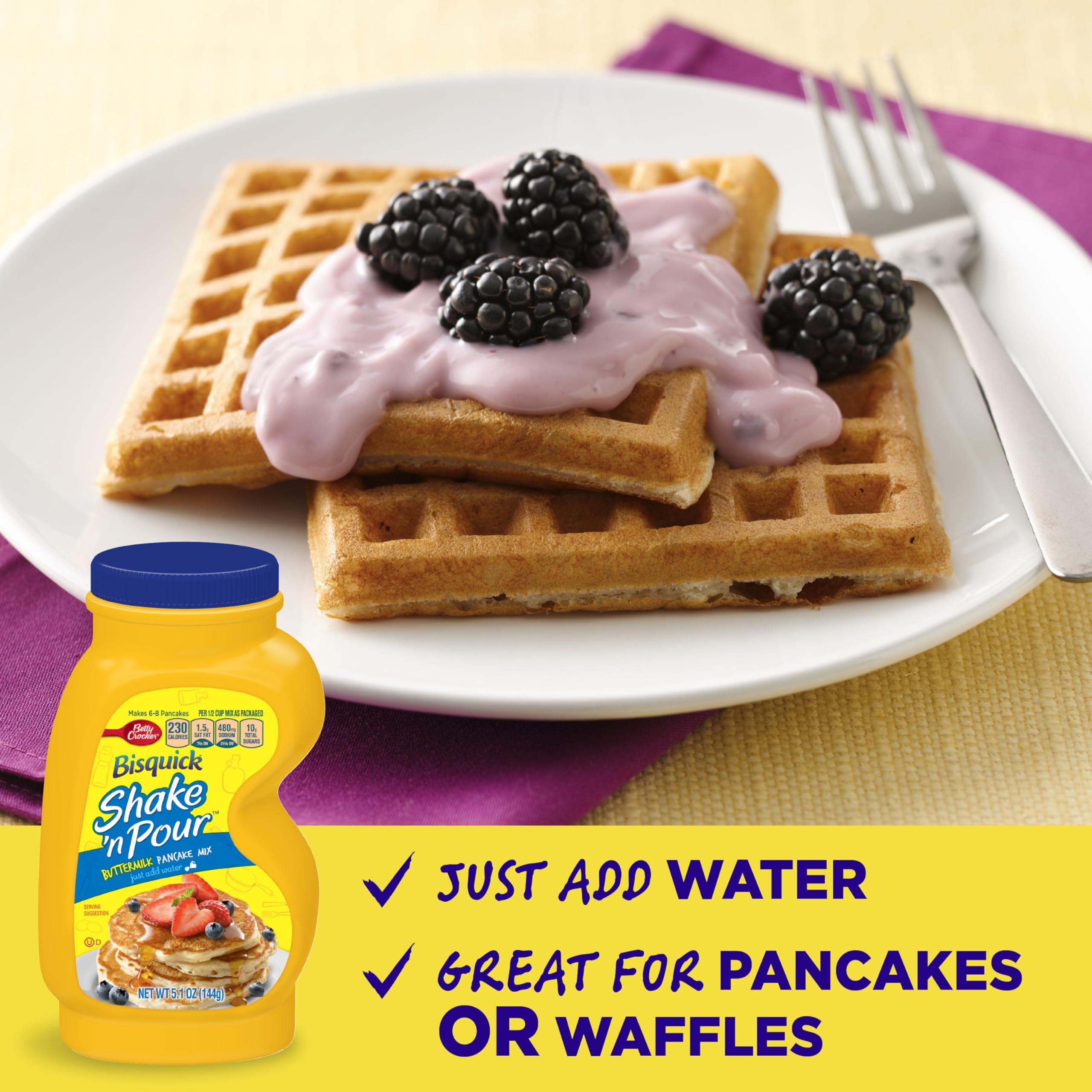Bisquick mini pancakes on plate for kids