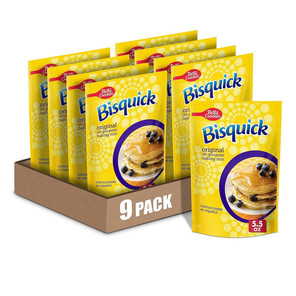 Bisquick Original baking mix pack of nine for versatile breakfasts