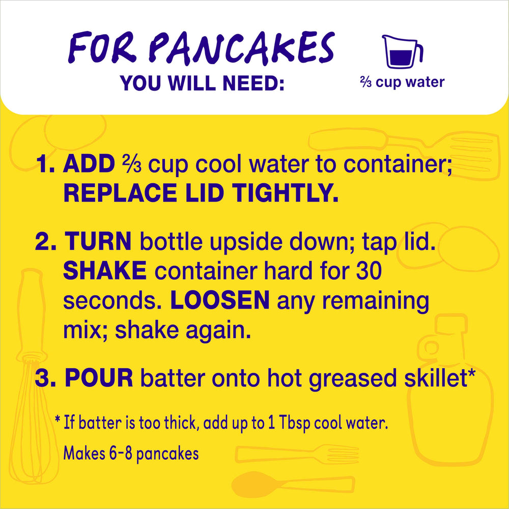 Bisquick pancakes with syrup and butter