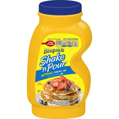 Bisquick Shake'N Pour bottle with spout for quick breakfasts.