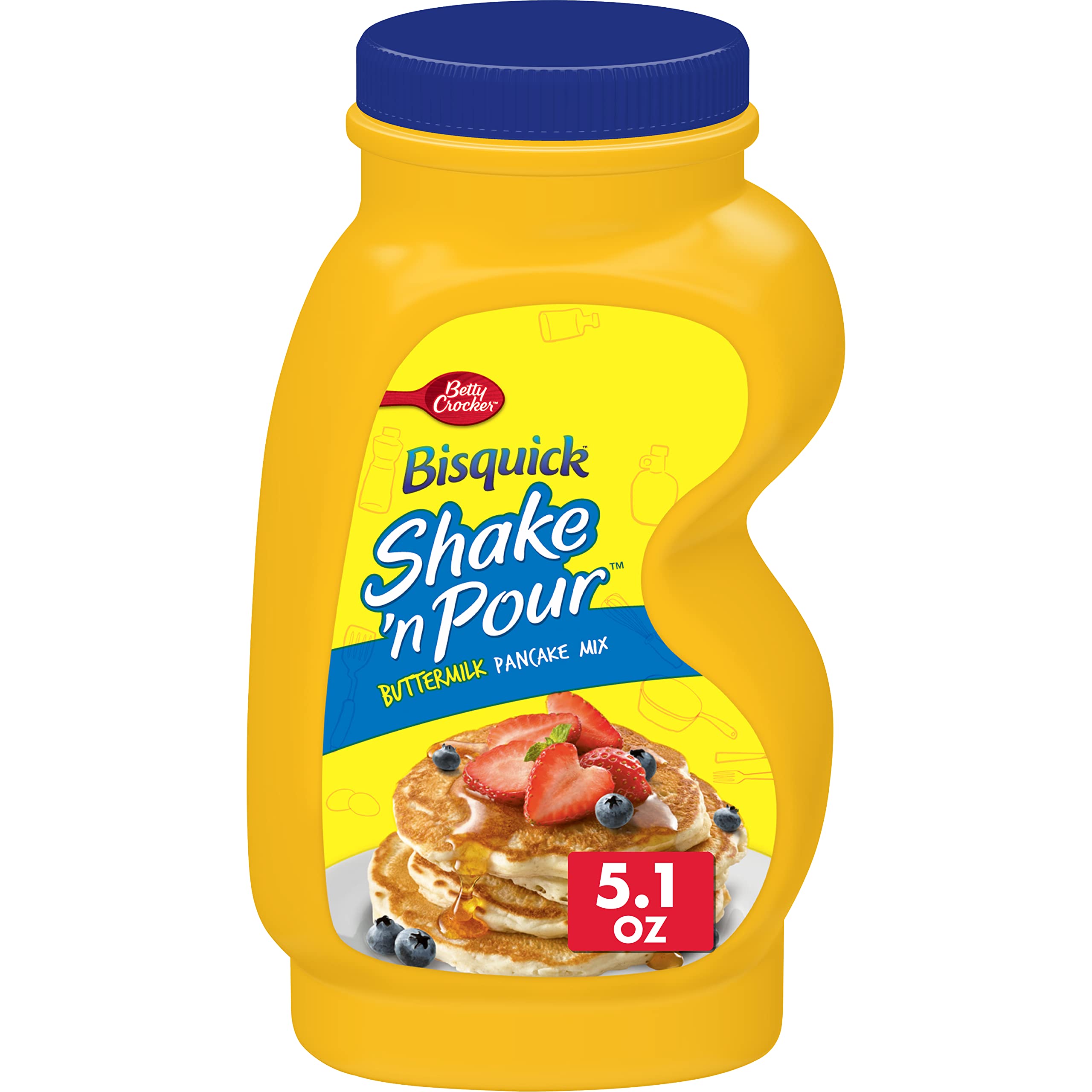 Betty Crocker Bisquick Shake 'n Pour bottle ready for quick batter