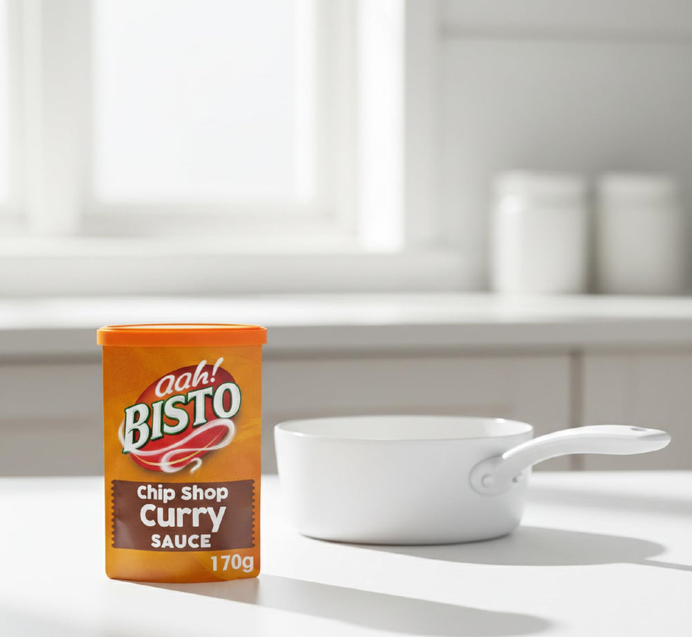Bisto Chip Shop Curry Sauce with rice for a speedy, savory bowl