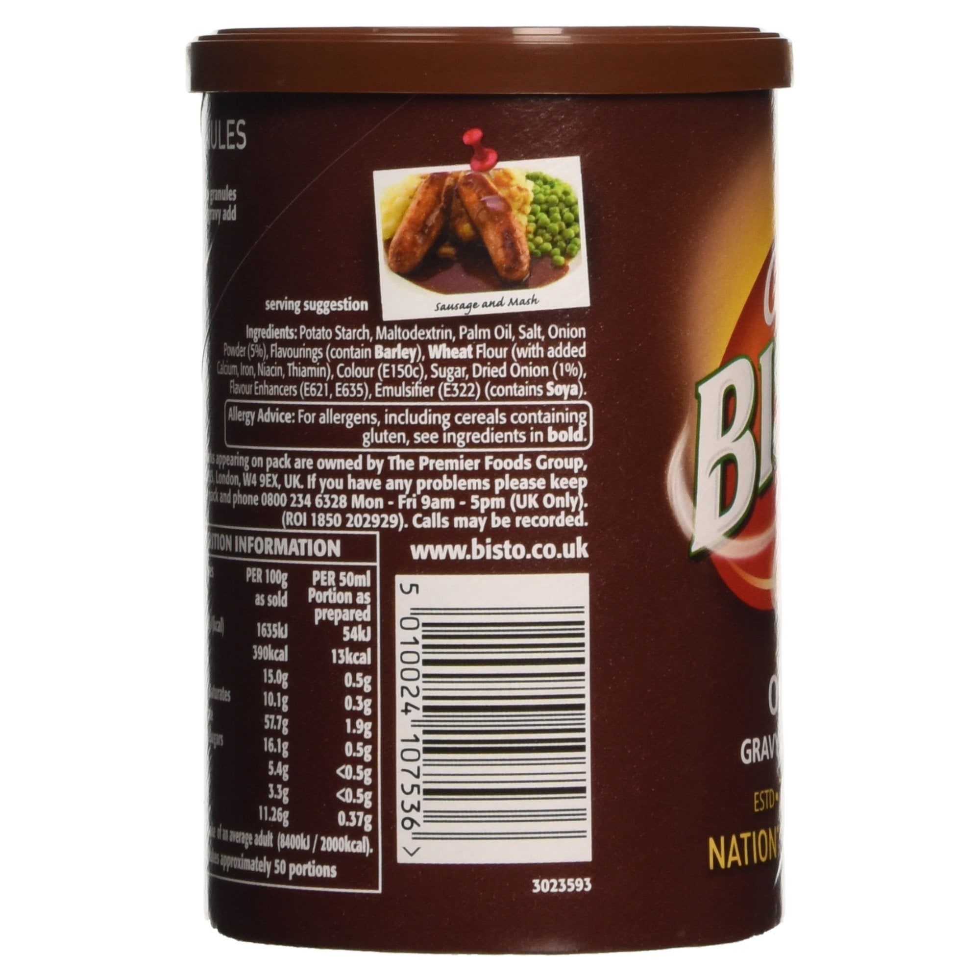 Bisto ready gravy on the table during family dinner