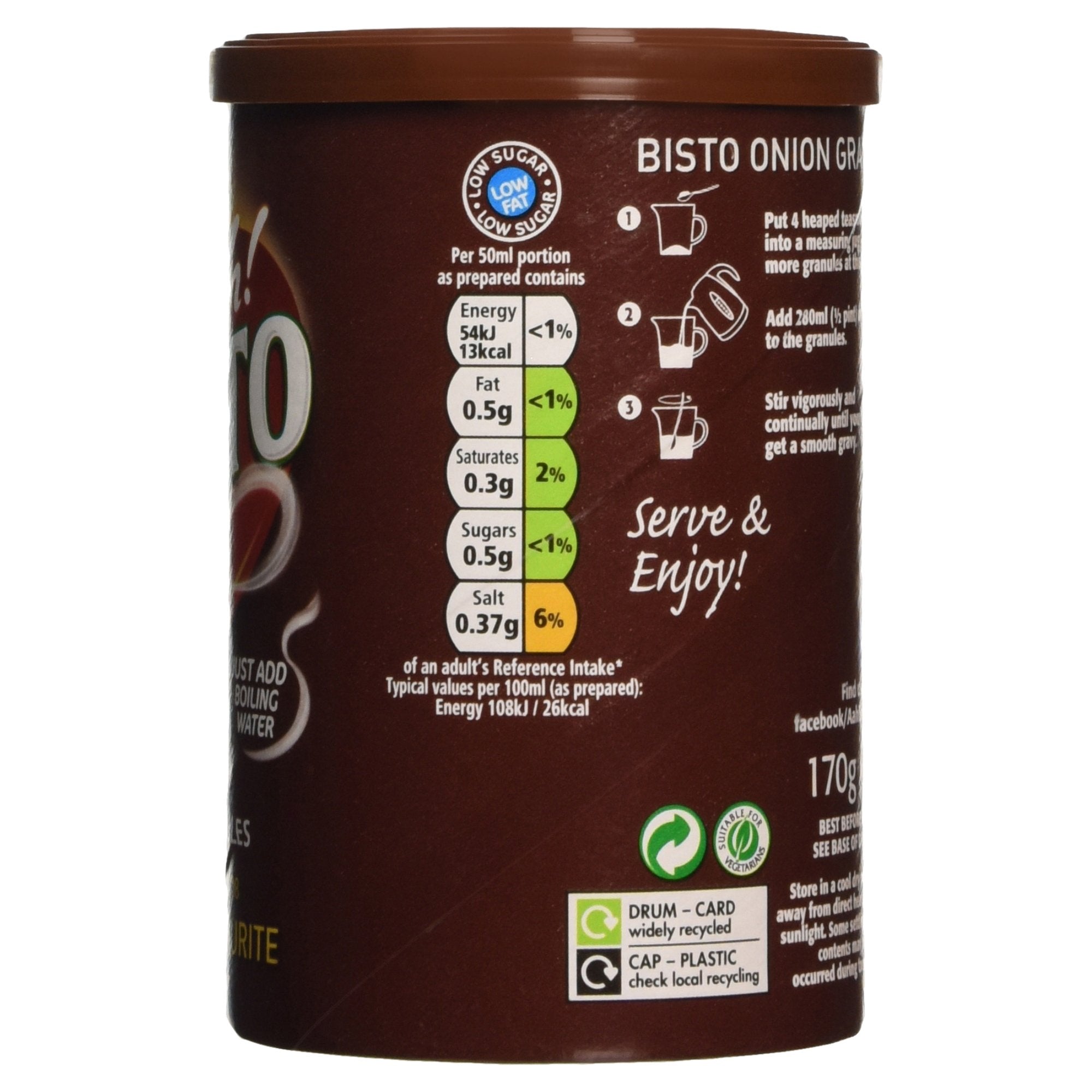 Bisto vegetarian friendly gravy suitable for plant based meals