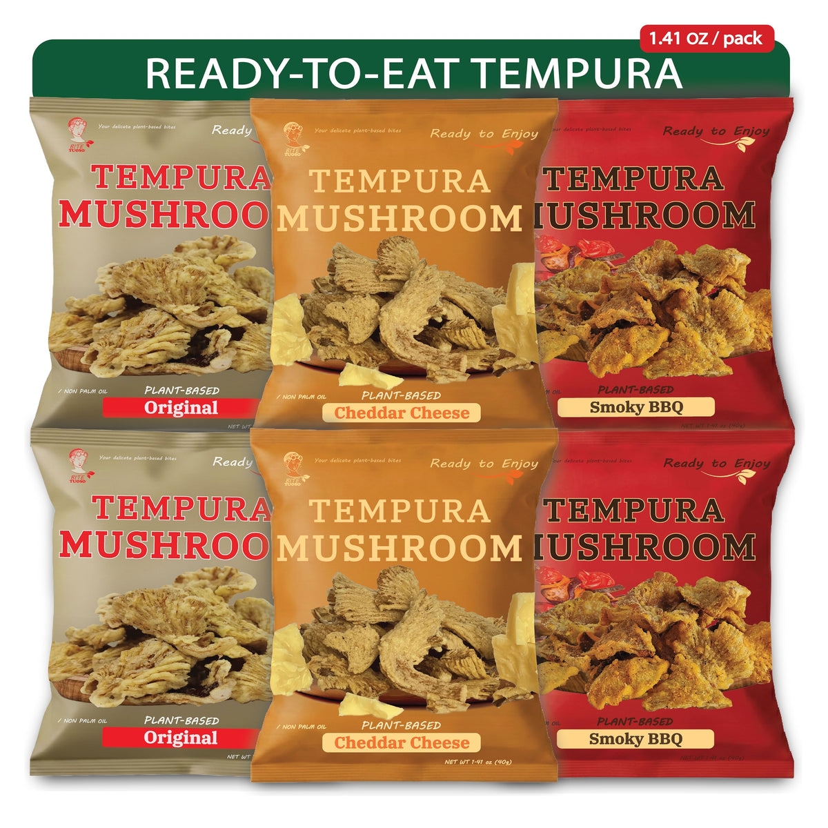 Bitetuoso Tempura Mushroom Chips original umami deliver crispy bite, ideal as a gourmet snack