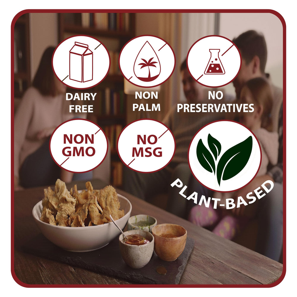 Bitetuoso Tempura Mushroom Chips oyster mushrooms for a protein-rich vegetarian option