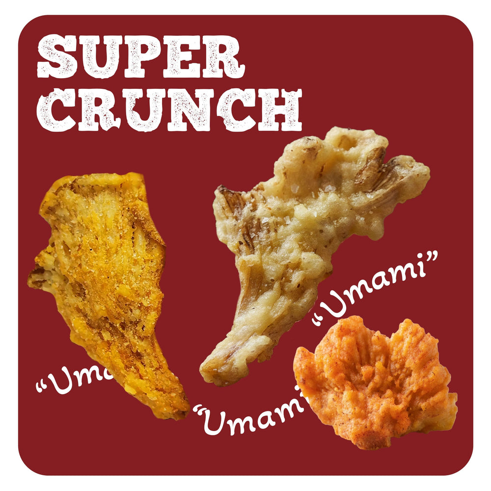 Bitetuoso Tempura Oyster Mushrooms Original Flavor bag, earthy taste for quick bites.