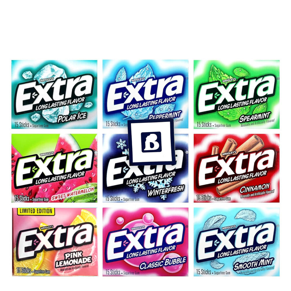 Bitetwist nine-pack assorted gum variety for travel and on-the-go freshness