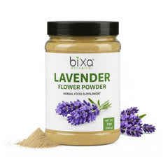 bixa BOTANICAL Lavender Powder bottle on countertop ideal for drinks and baking
