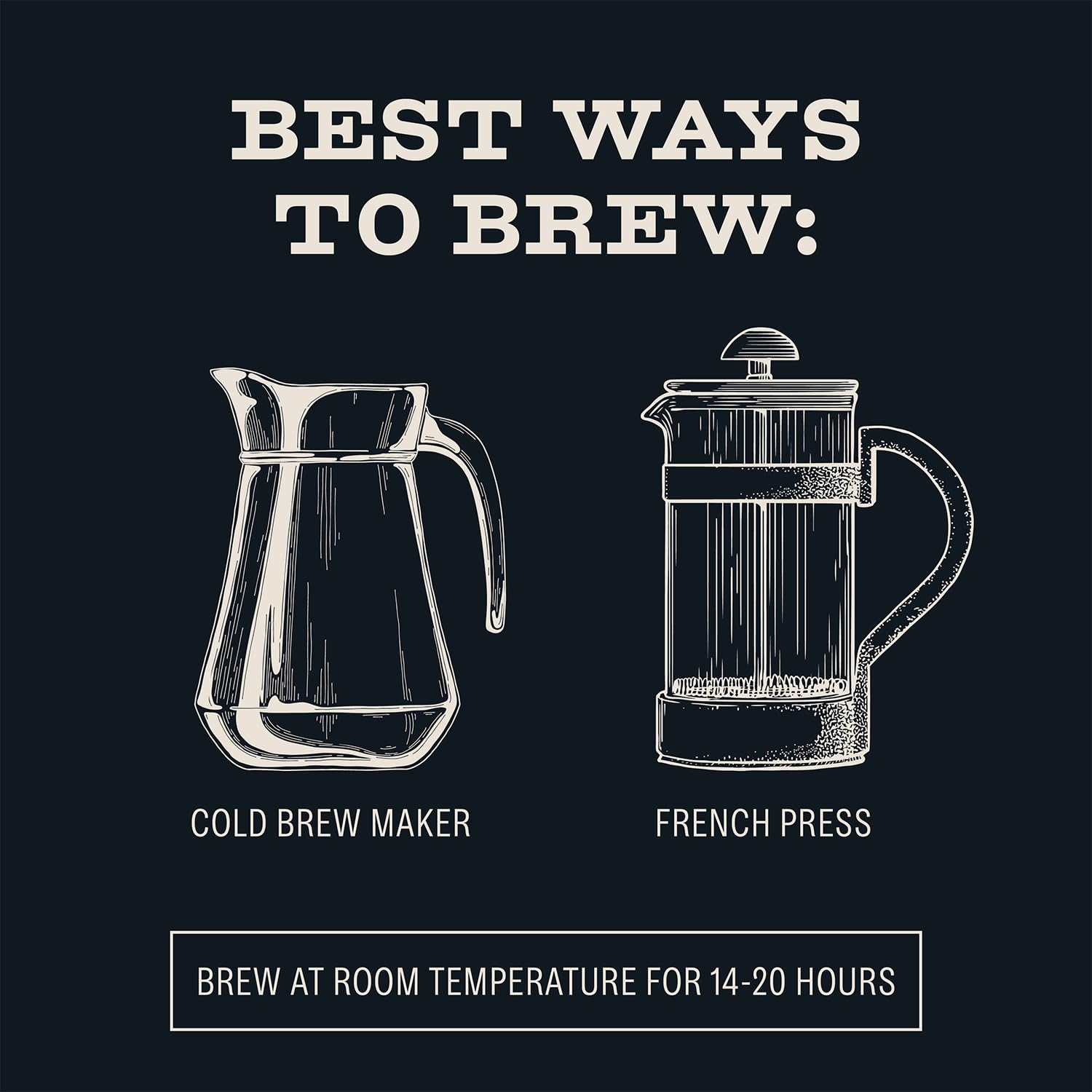 Bizzy Cold Brew medium roast with caramel and hazelnut notes for depth.