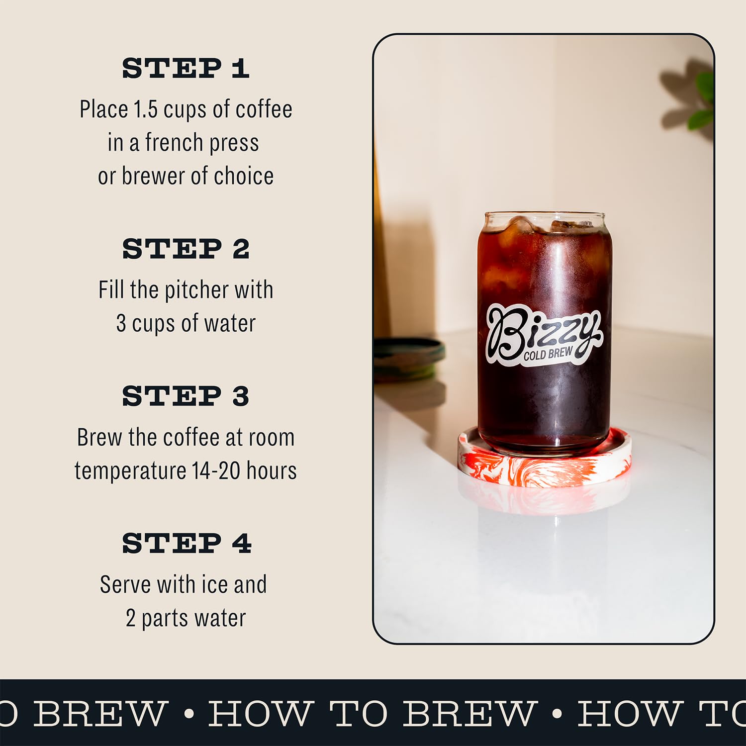 Bizzy Coffee delivers balanced aroma and flavor in every cup.