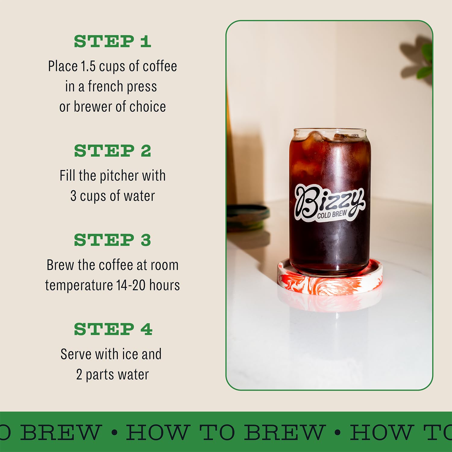 Bizzy medium-dark roast coffee beans highlighting chocolate, berry, and brown sugar flavors