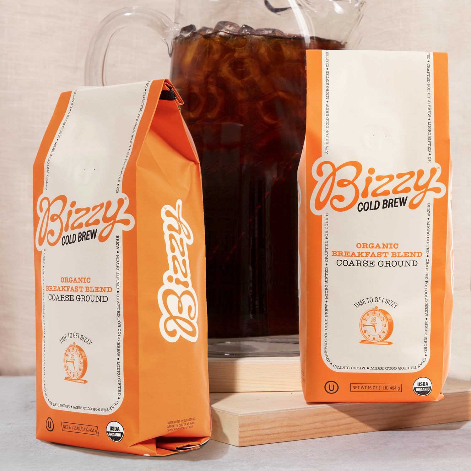 Bizzy micro-sifted coffee powder for clean, sediment-free cold brew.