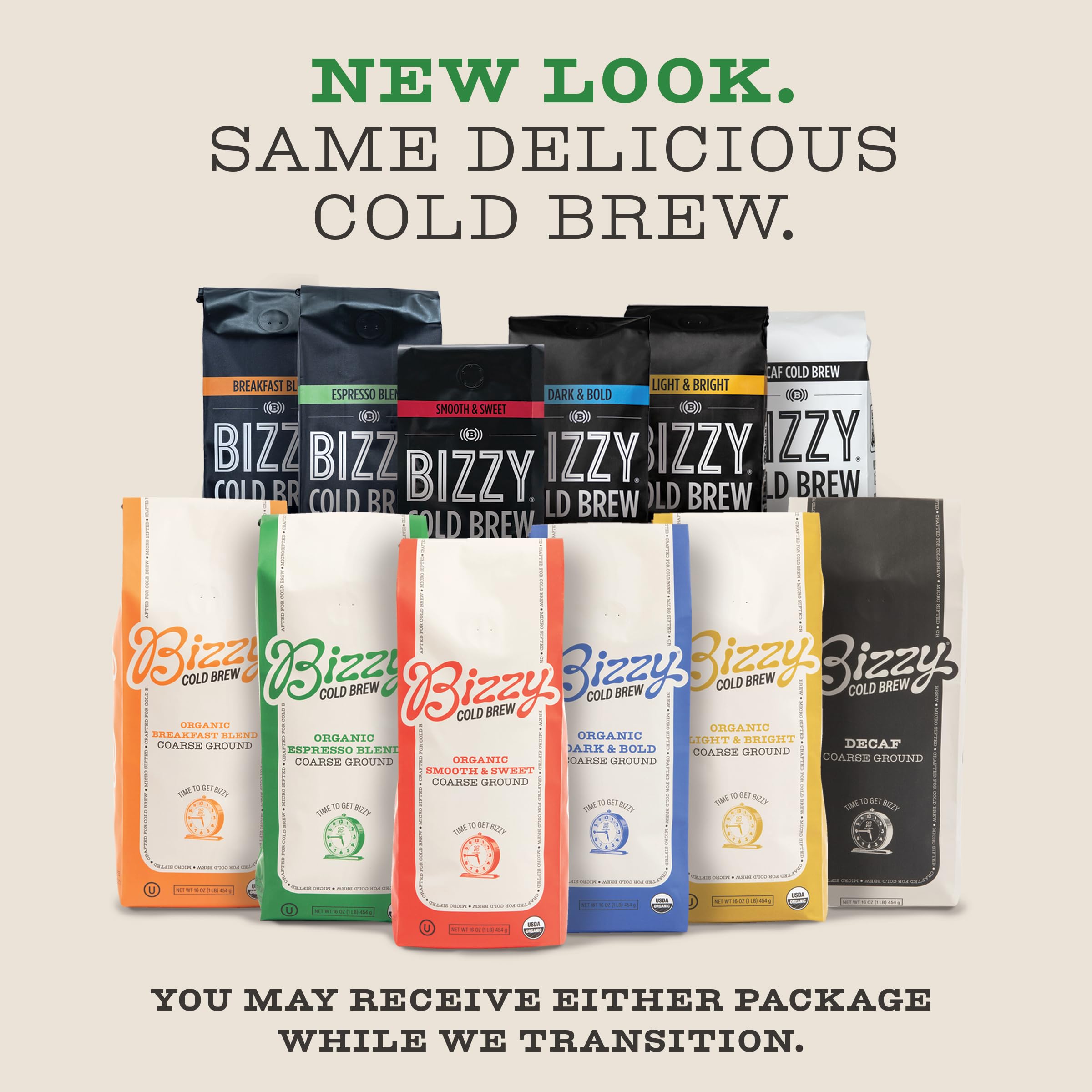 Bizzy Organic Cold Brew light roast revealing floral and citrus nuances.