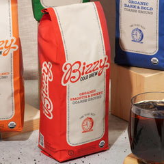 Bizzy Organic Cold Brew micro-sifted grind for consistent, clean brew.