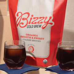 Bizzy Organic Cold Brew micro-sifted grind delivers consistent extraction for rich flavor