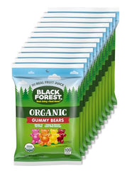 Bear-shaped gummies with soft texture and real juice.
