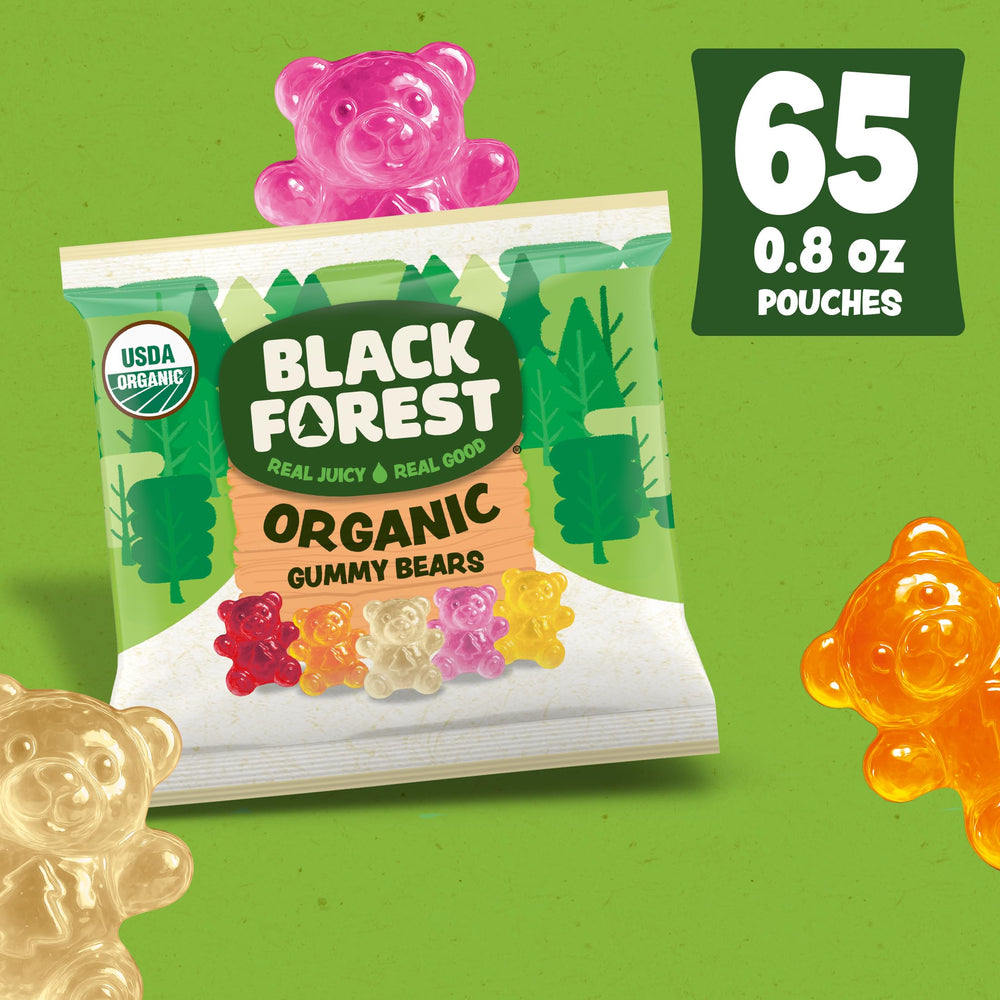 Black Forest Gummy Bears are fat-free, a lighter snack option.